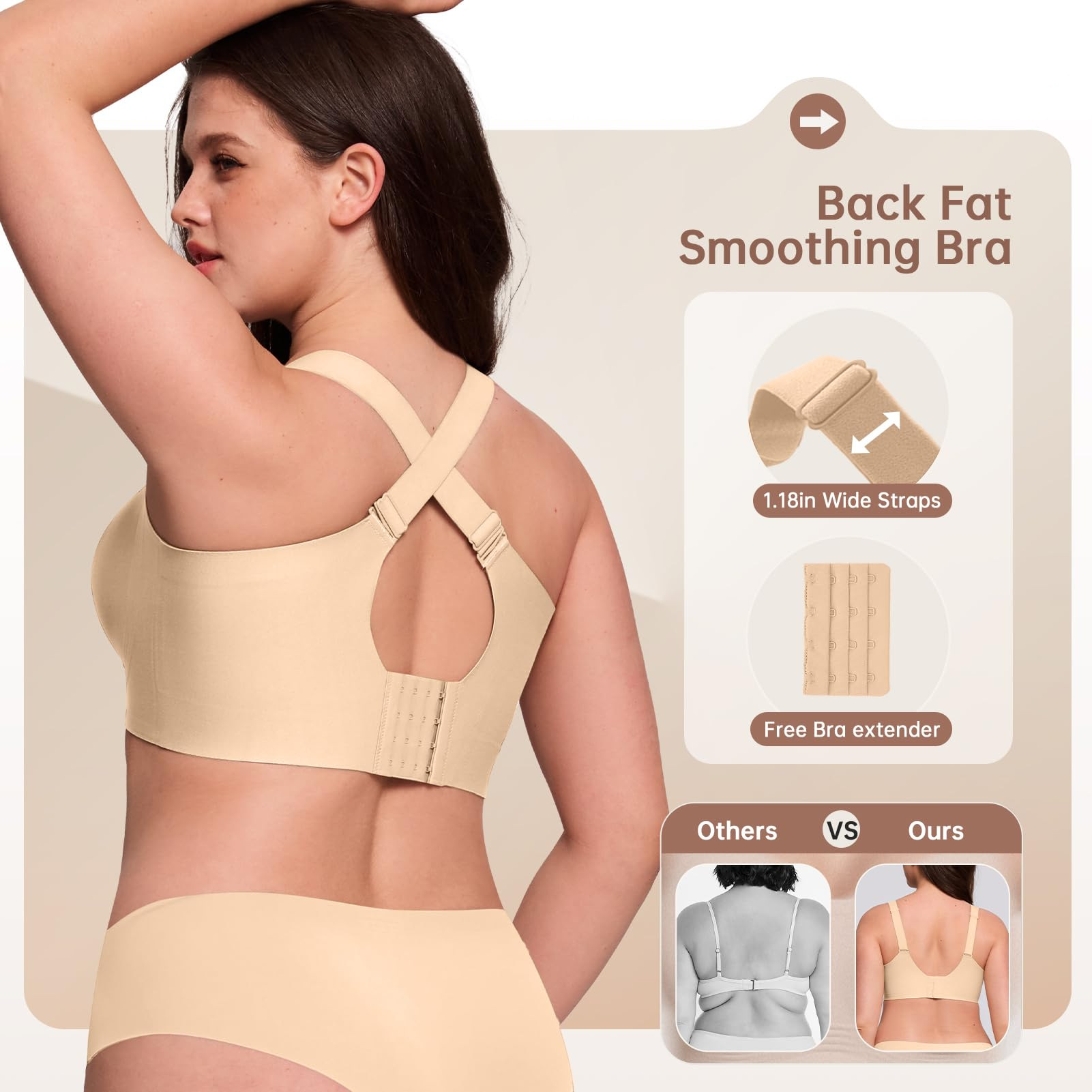 Plus Size Wireless Bra for Wom - Full Coverage Bra review and price