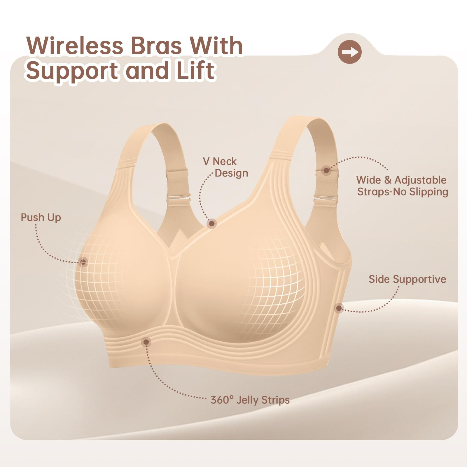 Plus Size Wireless Bra for Wom - Full Coverage Bra review and price