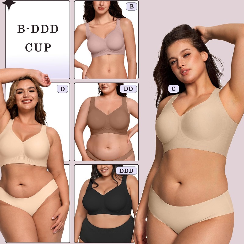 Plus Size Wireless Jelly Bra W - Full Coverage Bra review and price